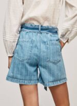 mezclilla shorts de mezclilla con estampado de rayas Pepe Jeans 06X4478 mujer - Imagen 4