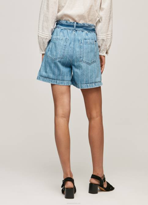 mezclilla shorts de mezclilla con estampado de rayas Pepe Jeans 06X4478 mujer - Imagen 5
