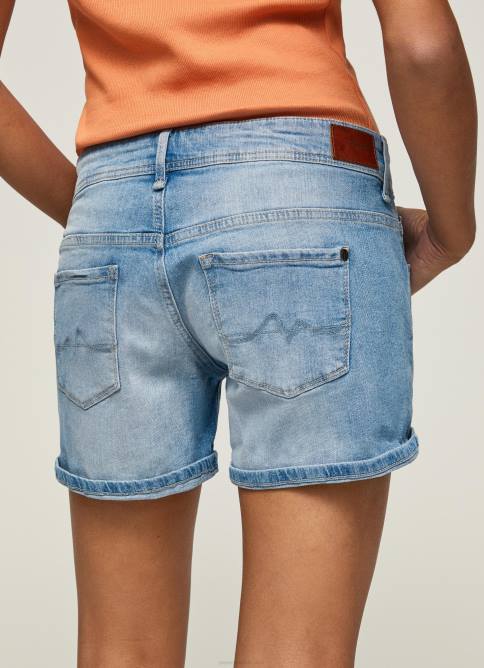 mezclilla shorts de mezclilla de corte estándar Pepe Jeans 06X4514 mujer - Imagen 4
