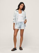 mezclilla shorts de mezclilla de corte estándar Pepe Jeans 06X4521 mujer