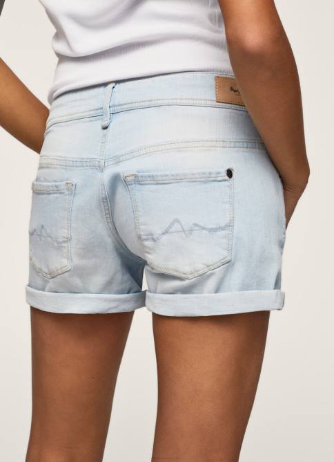 mezclilla shorts de mezclilla de corte estándar Pepe Jeans 06X4521 mujer - Imagen 5