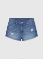 mezclilla shorts de mezclilla rotos Pepe Jeans 06X41491 chica