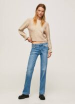 mezclilla vaqueros aubrey slim de tiro medio Pepe Jeans 06X469 mujer
