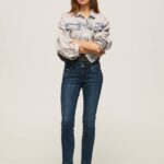 mezclilla vaqueros brooke de corte slim con cintura media Pepe Jeans 06X435 mujer