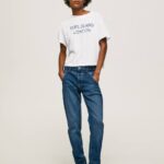 mezclilla vaqueros Carey de tiro medio holgados Pepe Jeans 06X486 mujer