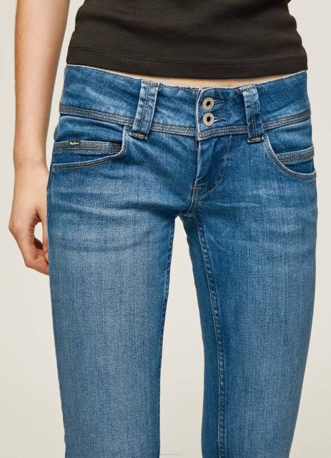 mezclilla vaqueros de talle bajo de corte regular de venus Pepe Jeans 06X433 mujer - Imagen 3