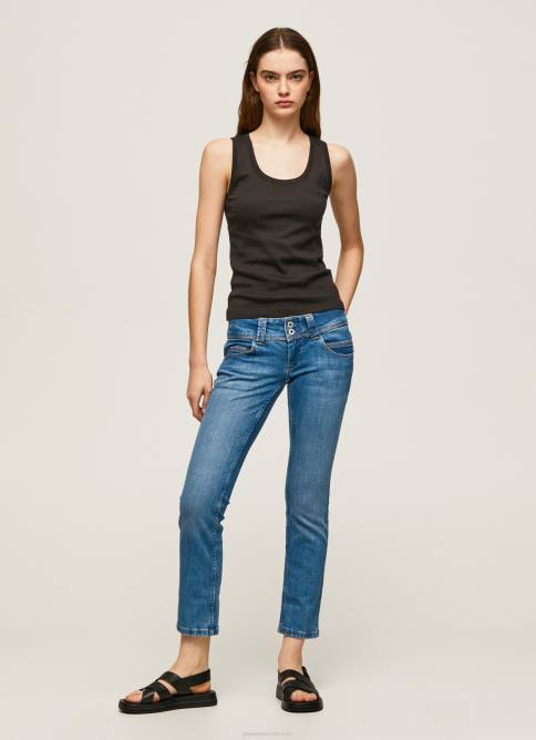 mezclilla vaqueros de talle bajo de corte regular de venus Pepe Jeans 06X433 mujer - Imagen 1
