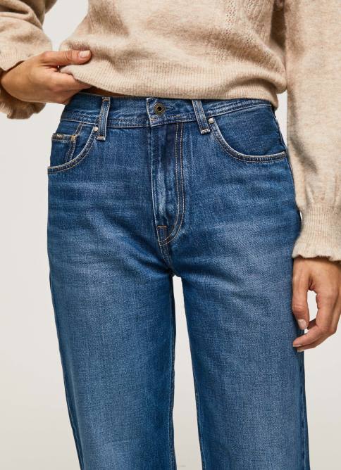mezclilla vaqueros Dover de tiro alto y corte holgado Pepe Jeans 06X483 mujer - Imagen 3