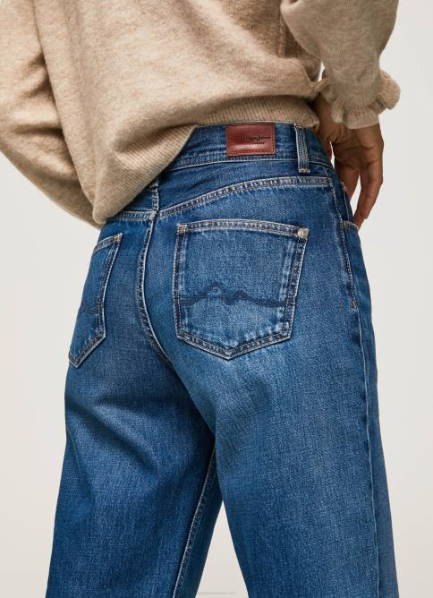 mezclilla vaqueros Dover de tiro alto y corte holgado Pepe Jeans 06X483 mujer - Imagen 5