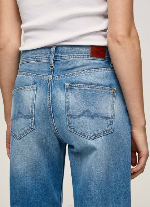 mezclilla vaqueros Dover de tiro alto y corte holgado Pepe Jeans 06X484 mujer - Imagen 5