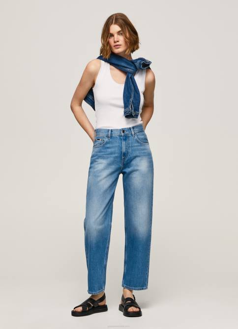 mezclilla vaqueros Dover de tiro alto y corte holgado Pepe Jeans 06X484 mujer - Imagen 1