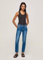 mezclilla vaqueros gen de tiro medio recto Pepe Jeans 06X432 mujer
