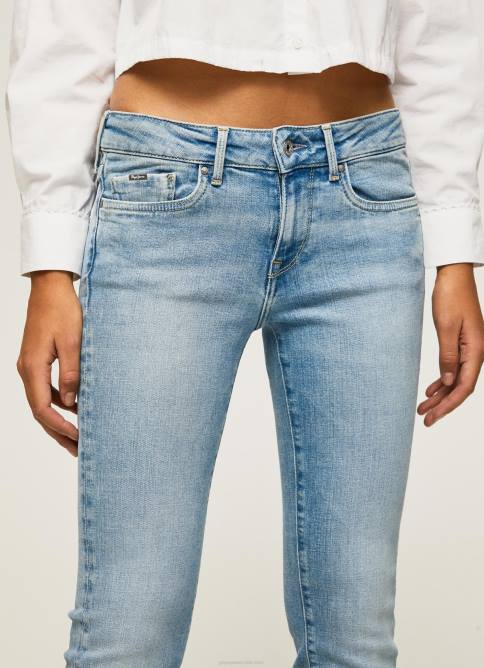 mezclilla vaqueros piccadilly de tiro medio y corte slim Pepe Jeans 06X472 mujer - Imagen 3