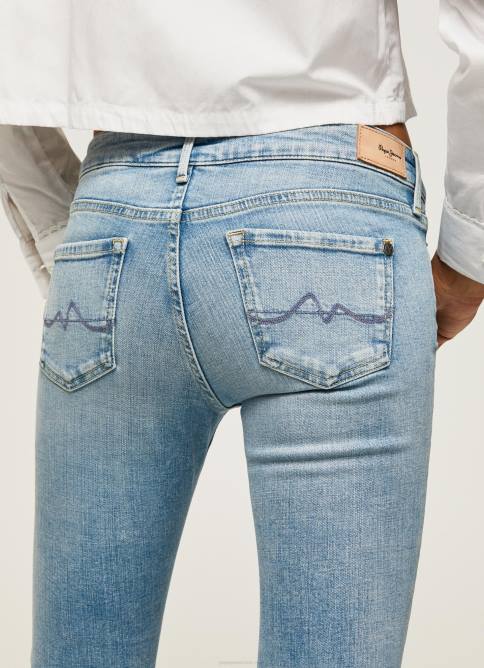 mezclilla vaqueros piccadilly de tiro medio y corte slim Pepe Jeans 06X472 mujer - Imagen 5