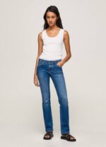 mezclilla vaqueros piccadilly de tiro medio y corte slim Pepe Jeans 06X475 mujer