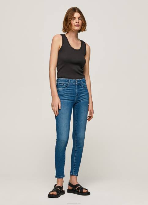 mezclilla vaqueros pitillo con tiro medio Zoe Pepe Jeans 06X440 mujer - Imagen 1