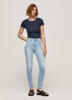 mezclilla vaqueros pitillo de talle alto Pepe Jeans 06X438 mujer