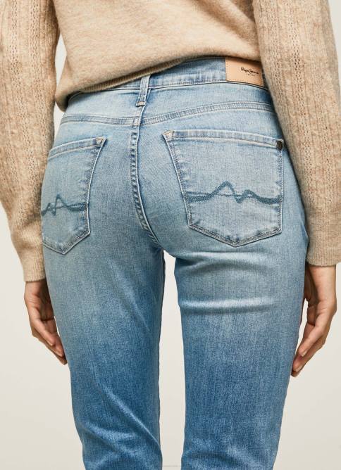 mezclilla vaqueros slim de talle alto Grace Pepe Jeans 06X467 mujer - Imagen 5