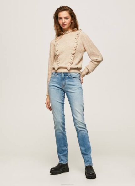 mezclilla vaqueros slim de talle alto Grace Pepe Jeans 06X467 mujer