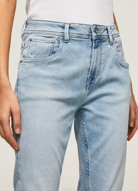 mezclilla vaqueros violetas de tiro alto holgados Pepe Jeans 06X485 mujer - Imagen 3