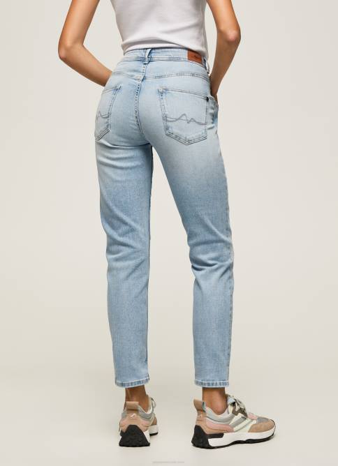 mezclilla vaqueros violetas de tiro alto holgados Pepe Jeans 06X485 mujer - Imagen 4