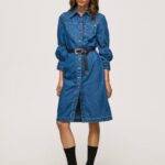 mezclilla vestido camisero corto de mezclilla Pepe Jeans 06X4101 mujer