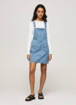 mezclilla vestido con peto de mezclilla Pepe Jeans 06X4162 mujer - Imagen 2