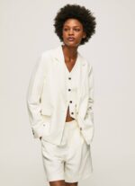 mousse blazer de lino con doble escote Pepe Jeans 06X4111 mujer - Imagen 2