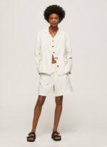 mousse blazer de lino con doble escote Pepe Jeans 06X4111 mujer