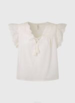mousse blusa de algodón con detalles calados Pepe Jeans 06X4342 mujer - Imagen 5