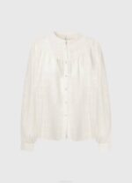 mousse blusa dobby de algodón con cuello mao Pepe Jeans 06X4362 mujer - Imagen 5