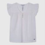 mousse blusa hilary con detalles calados Pepe Jeans 06X41472 chica