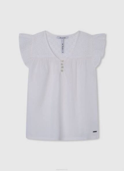 mousse blusa hilary con detalles calados Pepe Jeans 06X41472 chica