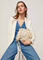 mousse bolso bombonera de macramé y paja Pepe Jeans 06X4740 mujer