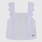 mousse camiseta sin mangas con volantes Pepe Jeans 06X41478 chica