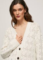 mousse cárdigan calado con escote en v Pepe Jeans 06X4230 mujer - Imagen 3