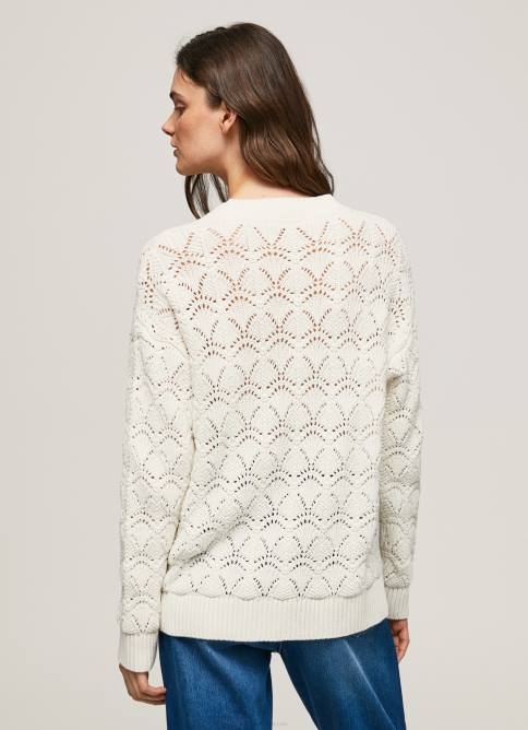 mousse cárdigan calado con escote en v Pepe Jeans 06X4230 mujer - Imagen 4