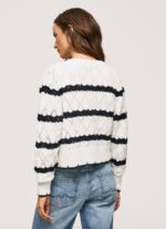 mousse cárdigan con motivo calado a rayas Pepe Jeans 06X4252 mujer - Imagen 5