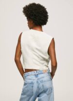 mousse chaleco tejido combinado Pepe Jeans 06X4346 mujer - Imagen 4