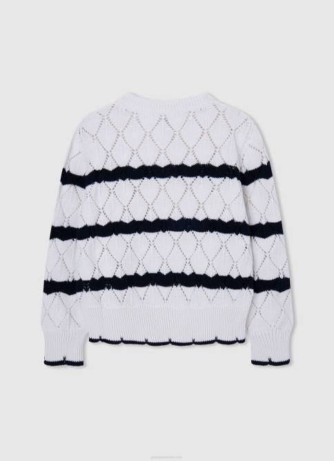mousse jersey calado con motivo de rayas Pepe Jeans 06X41410 chica - Imagen 2