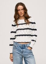 mousse jersey calado con motivo de rayas Pepe Jeans 06X4251 mujer - Imagen 3