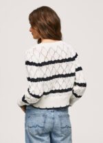 mousse jersey calado con motivo de rayas Pepe Jeans 06X4251 mujer - Imagen 4
