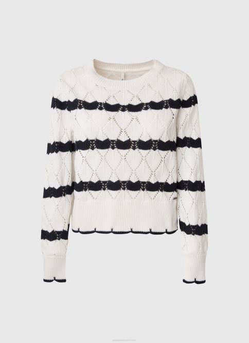 mousse jersey calado con motivo de rayas Pepe Jeans 06X4251 mujer - Imagen 5