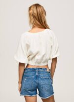 mousse top corto con cuello en V Pepe Jeans 06X4354 mujer - Imagen 4