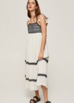mousse vestido de algodón bordado Pepe Jeans 06X4189 mujer - Imagen 2