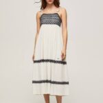mousse vestido de algodón bordado Pepe Jeans 06X4189 mujer