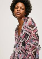 multi blusa con estampado de cachemira y volantes Pepe Jeans 06X4376 mujer - Imagen 3