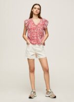 multi blusa con estampado de flores Pepe Jeans 06X4372 mujer - Imagen 2