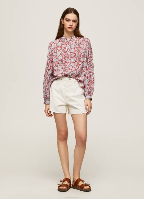 multi blusa con estampado de flores Pepe Jeans 06X4373 mujer - Imagen 2