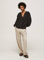 multi blusa con volantes y cachemira Pepe Jeans 06X4329 mujer - Imagen 2